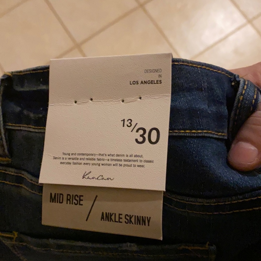 Kancan jean mid rise ankle skinny